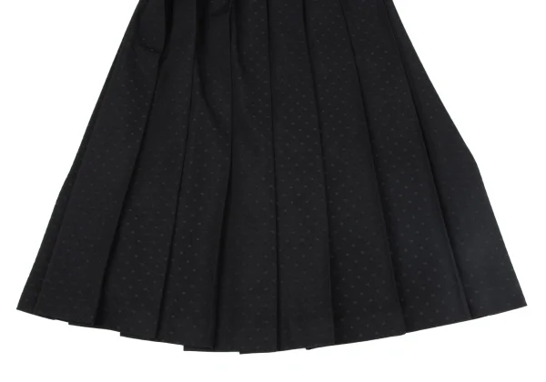 tricot COMME des GARCONS Wool Blend Pin Dot Pleated Skirt K-164150_005