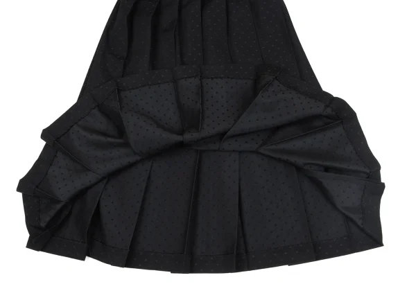 tricot COMME des GARCONS Wool Blend Pin Dot Pleated Skirt K-164150_006