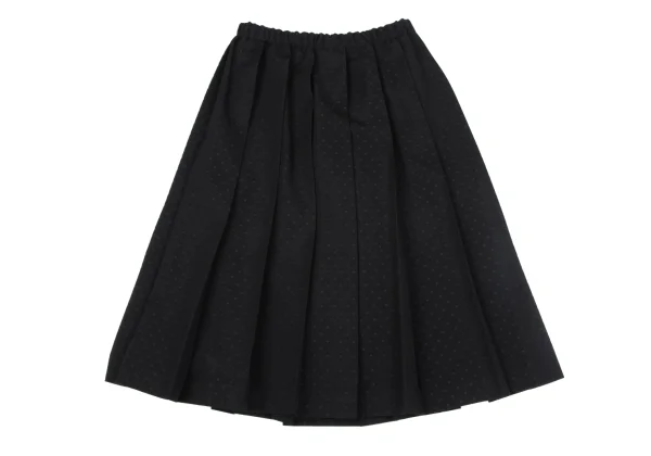tricot COMME des GARCONS Wool Blend Pin Dot Pleated Skirt K-164150_007
