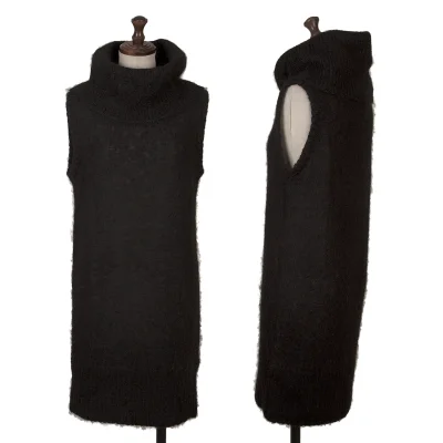 LIMI feu Mohair Blend Drape Neck Sleeveless Knit Tunic