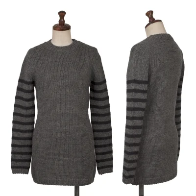 Jean Paul GAULTIER CLASSIQUE Wool striped Sleeve Knit Sweater
