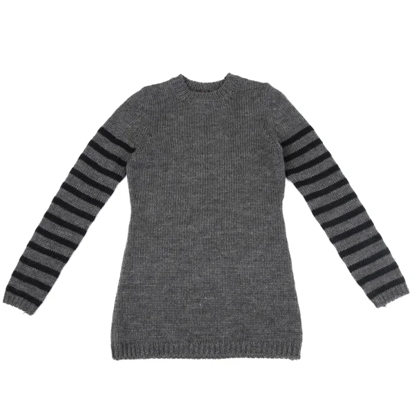 Jean Paul GAULTIER CLASSIQUE Wool striped Sleeve Knit Sweater K-164154_002
