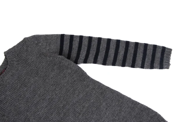 Jean Paul GAULTIER CLASSIQUE Wool striped Sleeve Knit Sweater K-164154_004