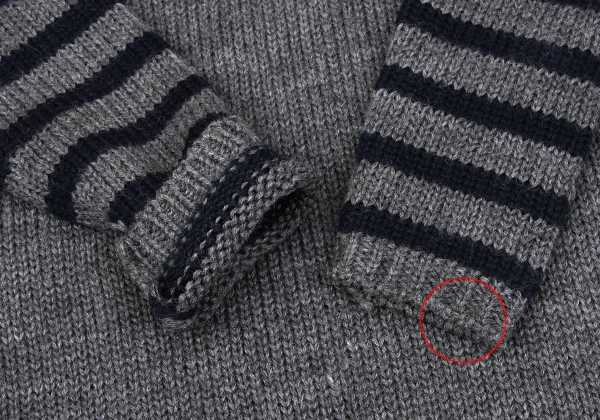 Jean Paul GAULTIER CLASSIQUE Wool striped Sleeve Knit Sweater K-164154_005