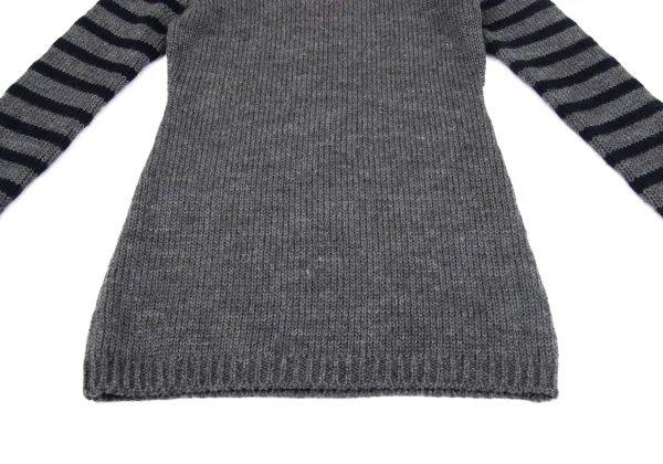 Jean Paul GAULTIER CLASSIQUE Wool striped Sleeve Knit Sweater K-164154_007