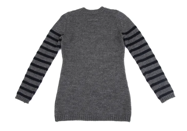 Jean Paul GAULTIER CLASSIQUE Wool striped Sleeve Knit Sweater K-164154_009