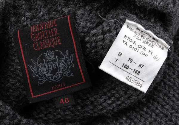 Jean Paul GAULTIER CLASSIQUE Wool striped Sleeve Knit Sweater K-164154_012