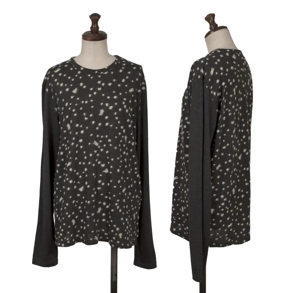 TSUMORI CHISATO Pory Rayon Dot Jacquard T Shirt Grey 2 K-164159_001