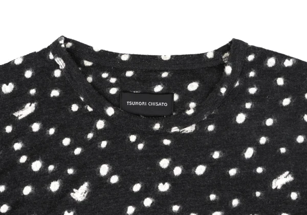 TSUMORI CHISATO Pory Rayon Dot Jacquard T Shirt K-164159_003
