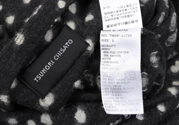 TSUMORI CHISATO Pory Rayon Dot Jacquard T Shirt K-164159_011