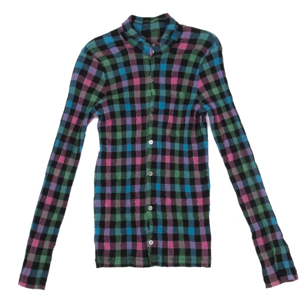 TSUMORI CHISATO Cotton Check Crape Shirt K-164160_002
