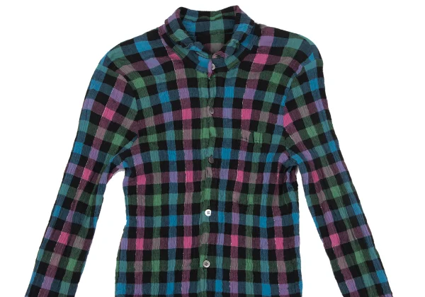 TSUMORI CHISATO Cotton Check Crape Shirt K-164160_003