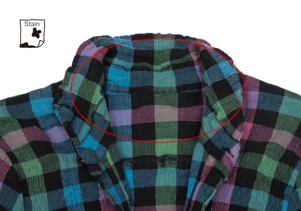 TSUMORI CHISATO Cotton Check Crape Shirt K-164160_005