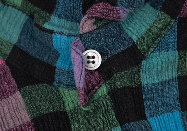 TSUMORI CHISATO Cotton Check Crape Shirt K-164160_006