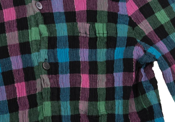 TSUMORI CHISATO Cotton Check Crape Shirt K-164160_007