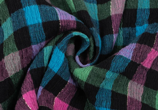 TSUMORI CHISATO Cotton Check Crape Shirt K-164160_013