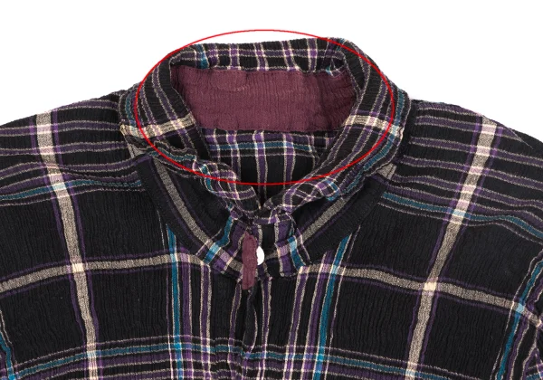 TSUMORI CHISATO Cotton Check Crape Shirt K-164161_004