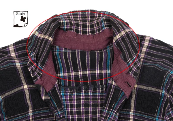 TSUMORI CHISATO Cotton Check Crape Shirt K-164161_005