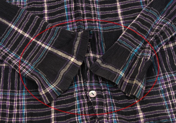 TSUMORI CHISATO Cotton Check Crape Shirt K-164161_009