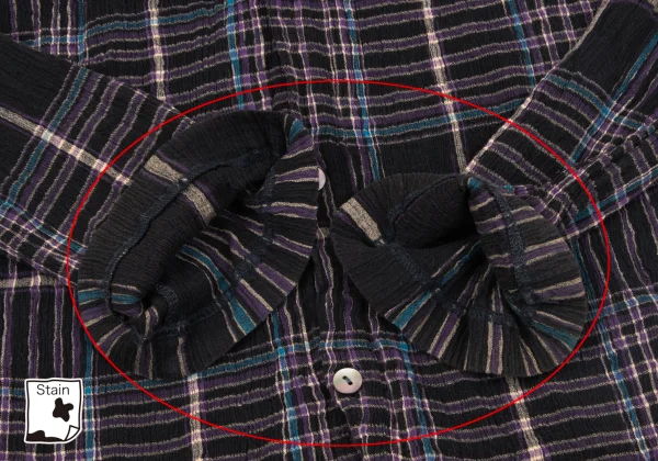 TSUMORI CHISATO Cotton Check Crape Shirt K-164161_010