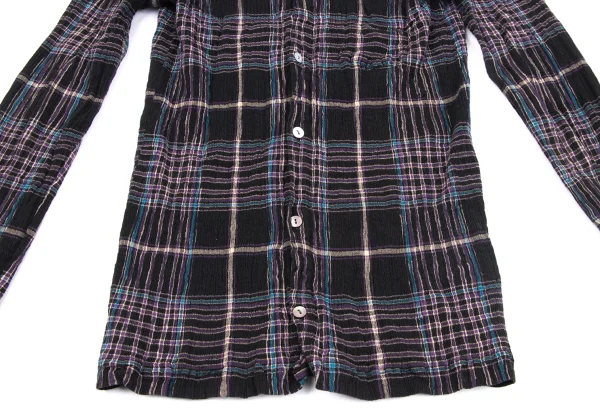 TSUMORI CHISATO Cotton Check Crape Shirt K-164161_011