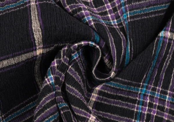 TSUMORI CHISATO Cotton Check Crape Shirt K-164161_015