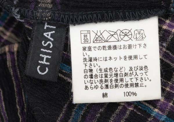 TSUMORI CHISATO Cotton Check Crape Shirt K-164161_017