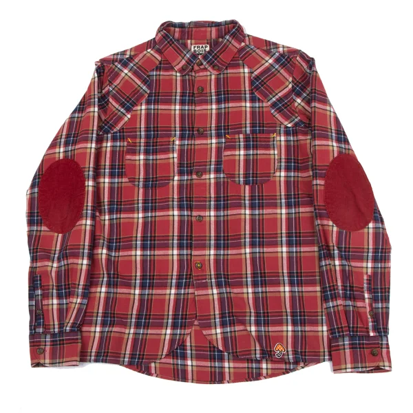FRAPBOIS Cotton Elbow Patch Check Shirt K-164163_002
