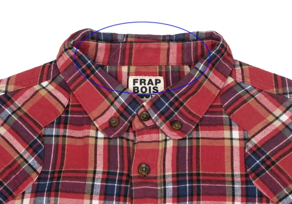 FRAPBOIS Cotton Elbow Patch Check Shirt K-164163_004