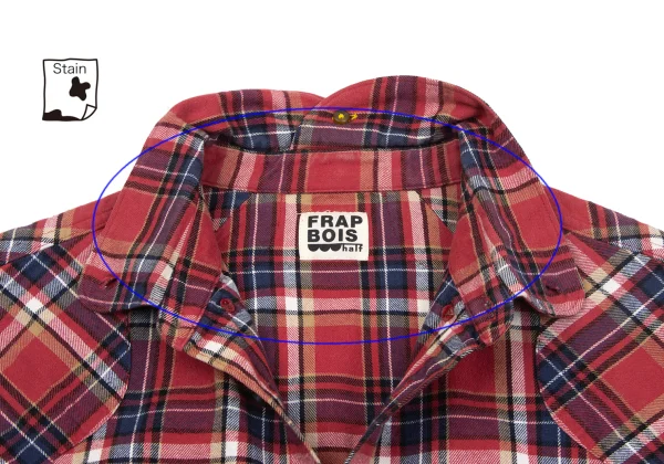 FRAPBOIS Cotton Elbow Patch Check Shirt K-164163_005