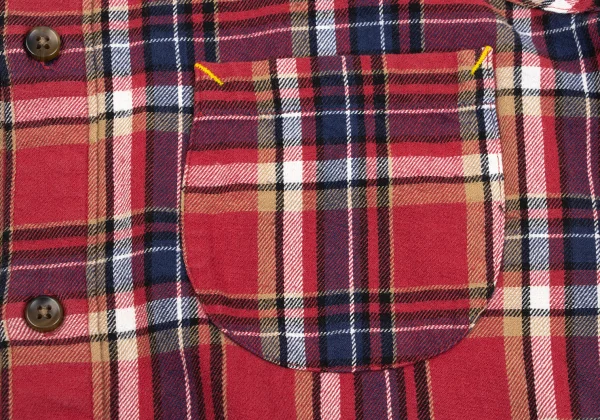 FRAPBOIS Cotton Elbow Patch Check Shirt K-164163_007