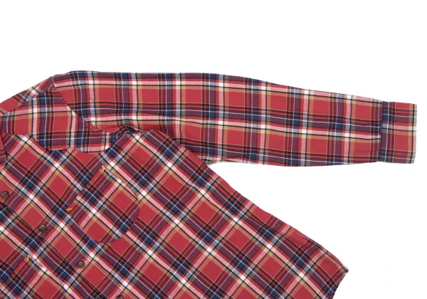 FRAPBOIS Cotton Elbow Patch Check Shirt K-164163_008