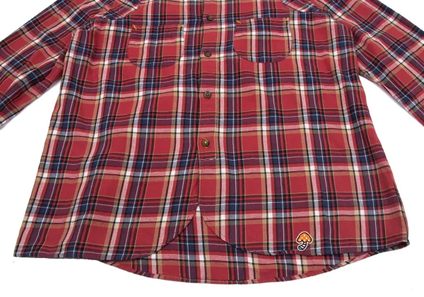 FRAPBOIS Cotton Elbow Patch Check Shirt K-164163_010