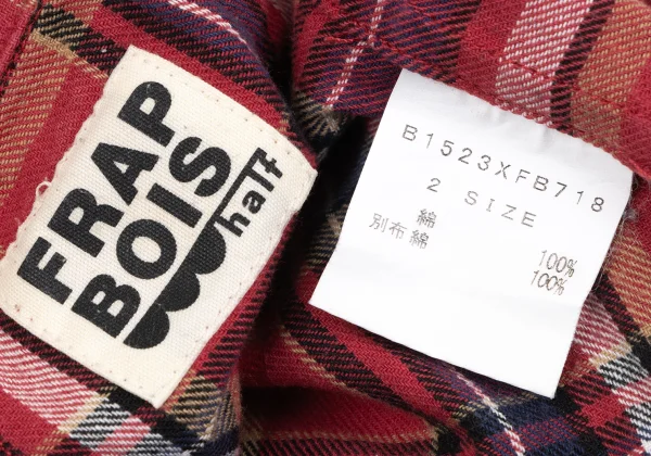 FRAPBOIS Cotton Elbow Patch Check Shirt K-164163_017