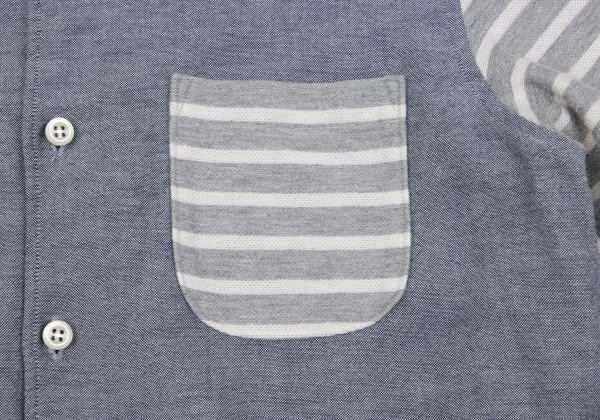 FRAPBOIS Stripe Switching Cotton Shirt K-164164_007