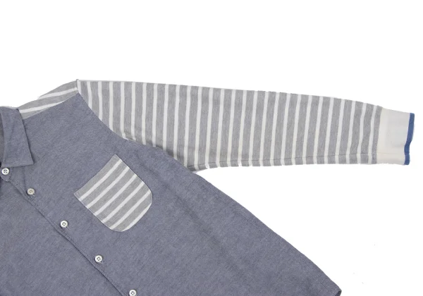 FRAPBOIS Stripe Switching Cotton Shirt K-164164_008