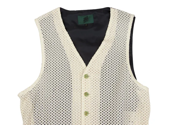 JUNIOR GAULTIER Acetate Poly Zigzag Weave Vest K-164172_002