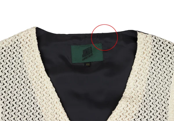 JUNIOR GAULTIER Acetate Poly Zigzag Weave Vest K-164172_003