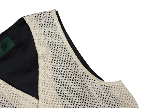 JUNIOR GAULTIER Acetate Poly Zigzag Weave Vest K-164172_005