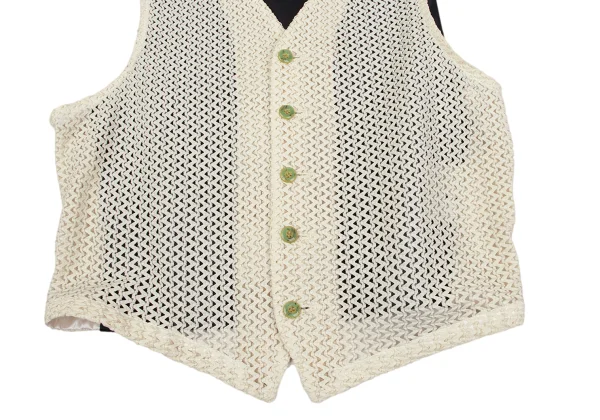 JUNIOR GAULTIER Acetate Poly Zigzag Weave Vest K-164172_006