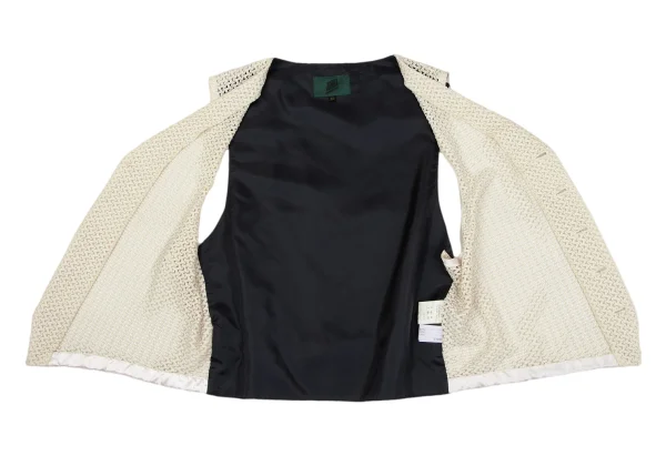 JUNIOR GAULTIER Acetate Poly Zigzag Weave Vest K-164172_008