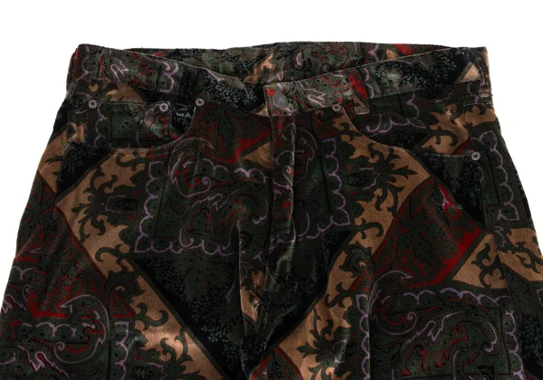 COLIN HARVEY Damask Patterned Velvet Straight Pants K-164181_002