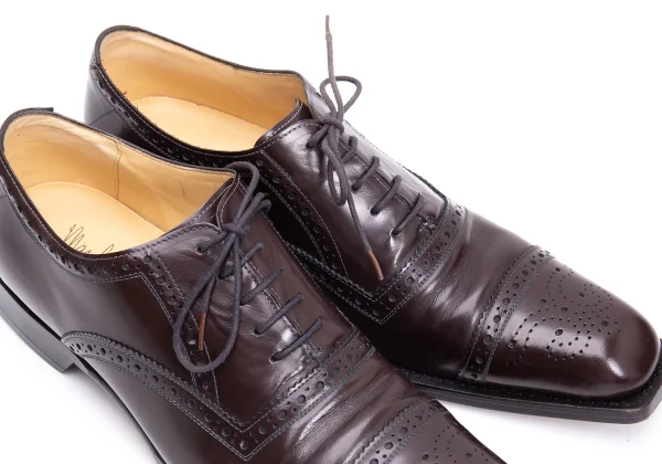 MASAKI MATSUSHIMA Square Sole Medallion Leather Shoes K-164183_006