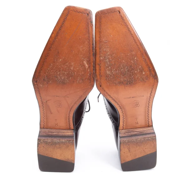 MASAKI MATSUSHIMA Square Sole Medallion Leather Shoes K-164183_009