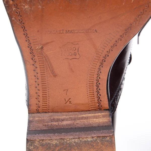 MASAKI MATSUSHIMA Square Sole Medallion Leather Shoes K-164183_010