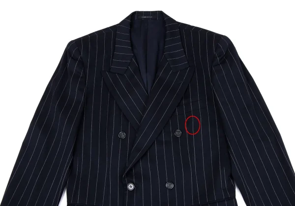 TOKIO KUMAGAI HOMME DE NUIT Wool Striped Double Jacket K-164187_002