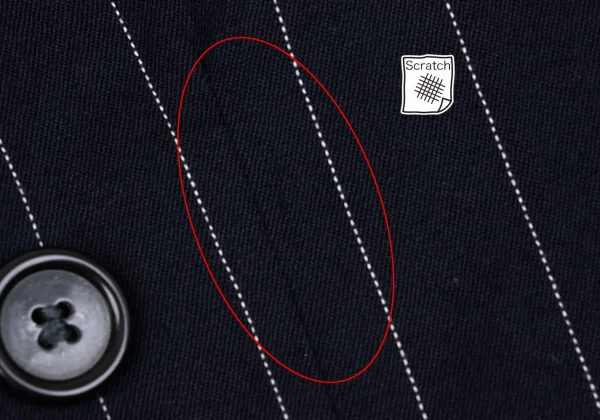 TOKIO KUMAGAI HOMME DE NUIT Wool Striped Double Jacket K-164187_003