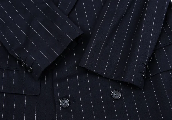 TOKIO KUMAGAI HOMME DE NUIT Wool Striped Double Jacket K-164187_009