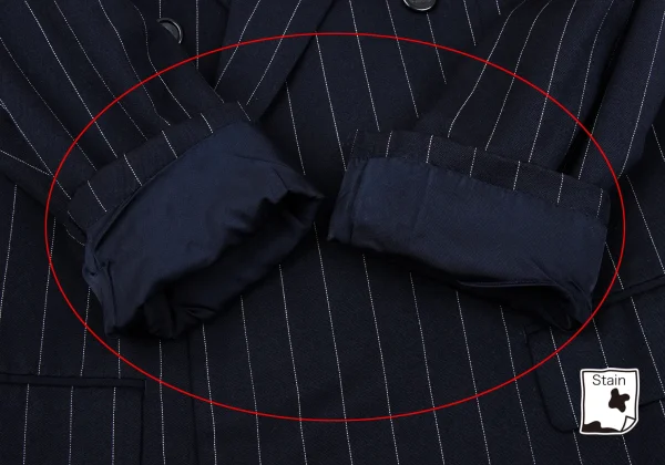 TOKIO KUMAGAI HOMME DE NUIT Wool Striped Double Jacket K-164187_010