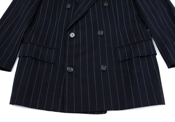 TOKIO KUMAGAI HOMME DE NUIT Wool Striped Double Jacket K-164187_011